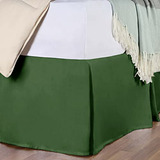 Falda Cama King 15  Verde Caza 300 Hilos.