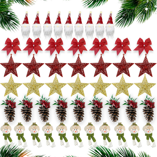 Enfeites Para Arvore De Natal Kit Natalino Decoração Luxo