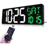 Txl Reloj De Pared Digital Con Pantalla Grande Dst Automtic