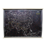 Mapa Mural Asia Pizarra Negro Para Tiza