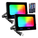 Foco Olafus Rgb De 50 W, 4900 Colores Diy, 500 W, Equivale A