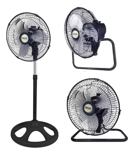 Ventiladores 3 Velocidades Con Adaptador Para Piso Y Pared  