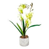 Arranjo Orquídeas Artificiais Vaso Flores Decoração Mesa Ney