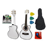 Cavaquinho Toks 210 Flat Acústico Branco +kit