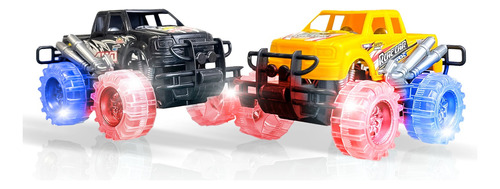 Monster Truck Carro De Juguete Para Niños Con Luz Led 2pzs