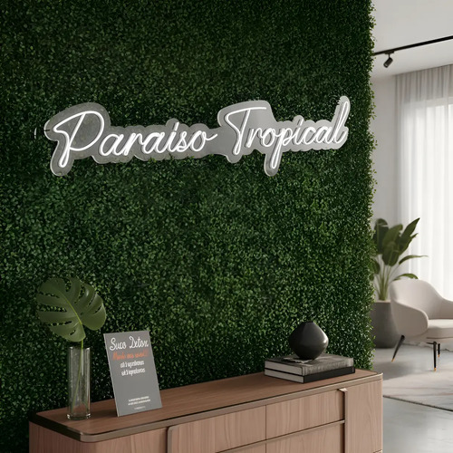 Letreiro Painel Neon Led Personalizado Nome 14 A 16 Letras