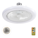 Led Bulb Ventilador Dimeable Control Remoto Luz Blanca Color