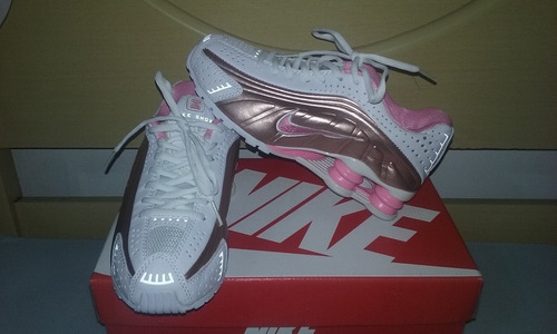 Tenis Nike Shox R4 Branco/cobre/ Rosa Nº37 Original...