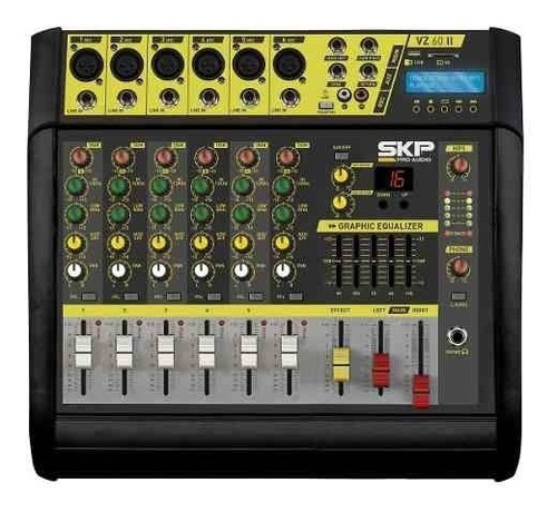 Consola Potenciada Mixer Skp Vz-60 Ii 6ch 200+200 101db