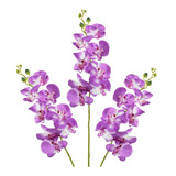 Vara De Orquídeas Flores Artificiales Decoración Pack 3 Pz