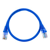 Kit 10 Un. Cabo De Ethernet Cat6 Rj45 - 70 Cm Azul