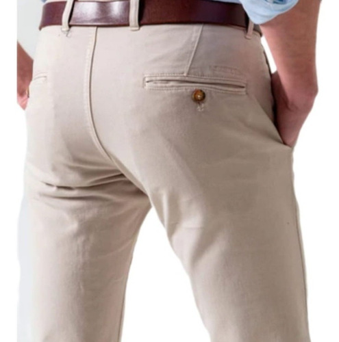 Pantalon Hombre Gabardina Elastizada Corte Chino Be Yourself