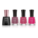 Kit Esmalte Diamond Gel Risque 3 Tons De Rosa + Fixador