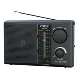 Radio Portátil Mk-18 Fm/am Pilas Y 220v Analógico Color Negro