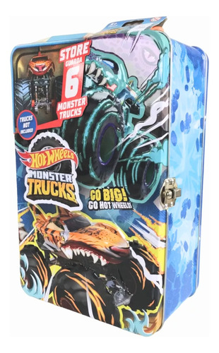 Hot Wheels Guarda Monster Truck Metalico Tin Case