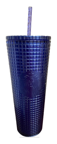 Vaso Starbucks Original Cobalt Grid