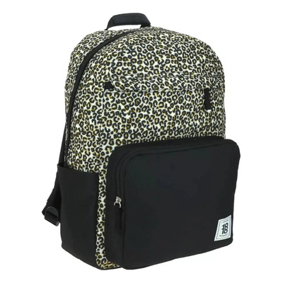 Mochila Juvenil Porta Laptop 1818 Chenson + Cosmetiquera Negra Liso