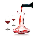 Ibunnyshop Decantador De Vino Con Juego De 2 Copas - Cristal