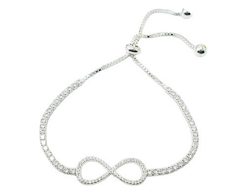 Pulsera Amor Plata 925 Infinito Regulable Amor Joyas A3c