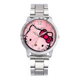 Reloj Hello Kitty Acero Inoxidable Regalo Para Niñas