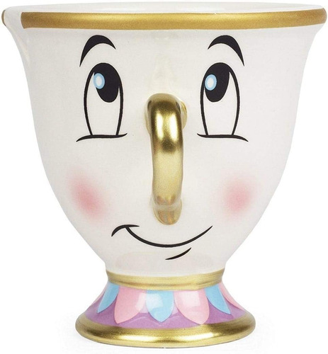 Taza De Chip 240ml La Bella Y La Bestia Disney Original 