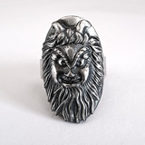 Anillo Metal Figura De Fauno Metal Blanco Ajustable Usado