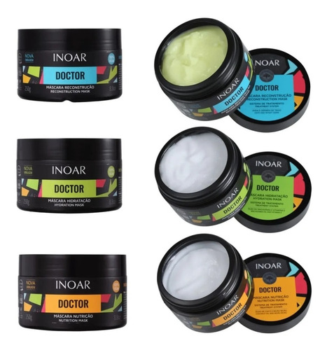 Kit Máscara Doctor Vegan Hidrat + Reconstr + Nutrição Inoar