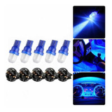 Set 5x Focos T10 Led Azul + 5x Base Socket Pellizco W3w 168