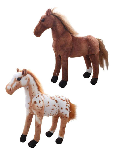 Jh 2 Piezas De Peluche De Juguete Simulación Caballo Animal