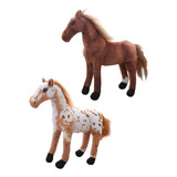 Jh 2 Piezas De Peluche De Juguete Simulación Caballo Animal