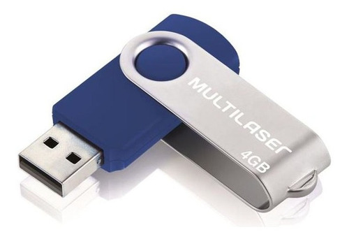 Kit 10 Pen Drive 4gb Multilaser Azul Original Lacrado