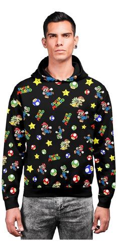 Moletom Blusa Personagens Jogo Nintendo Mario Games Ref0815