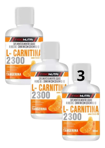 3 L-carnitina Liquida 2300 Mg + Coenzima Q-10 480 