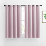 Cortinas Opacas De Aislamiento Termico 52x45in Color Rosa