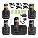 Kit Telefone Ts 3130 Com 4 Ramal Bina E Entrada Chip Celular