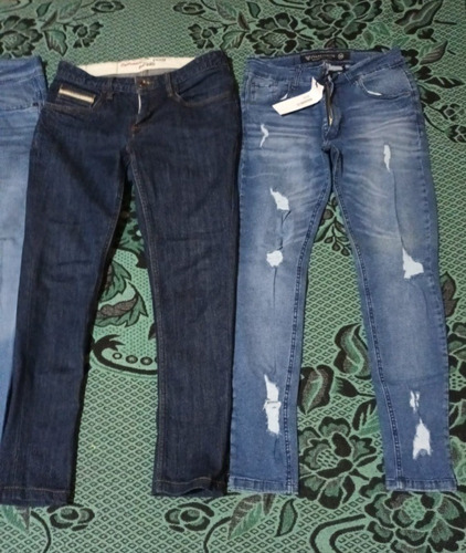 Jeans De Hombre Chupin, Talle 38 (s) El Precio Es X Los 2