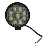 Faro Led Redondo 9 Led 27w Blanco Cosechadora Tractor