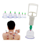 Kit Ventosas Com Bomba Terapia 6 Copos Massoterapia Estetica