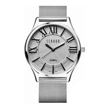 Reloj Feraud Hombre Clasico Malla Tejida Blanco 50m F5513sl