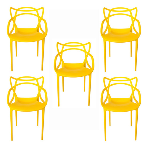 Kit 5 Cadeira De Jantar Allegra Top Chairs Promoção