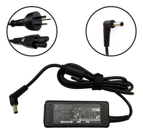 Cargador Original Magnum Netbook Gob Bgh Noblex Exo 19v 2.1a Con Cable A La Pared De Regalo