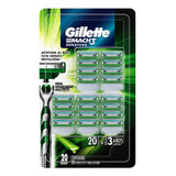 Gillette Repuestos Para Afeitar Mach3 Sensitive 20 Pzs