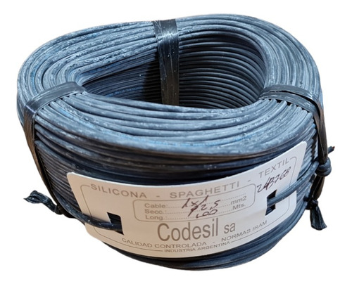 Cable Alta Temperatura 1,0 Mm2 Siliconado. Rollo 100mts