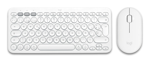 Kit Teclado Mouse Inalambrico K380 M350 Bt Silencioso Blanco