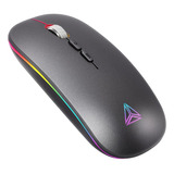 Mouse Inalámbrico Uineer Led Rgb, Bluetooth, Gris