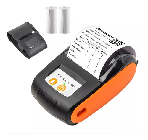 Impresora Térmica 58mm Bluetooth Tickets Portátil Con 2rolls