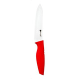 Cuchillo Chef Ceramica Roswell Cocina  Hoja De 15 X 3.5 Cm Color Rojo