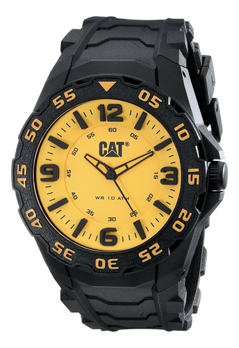 Reloj Hombre Cat Lb11121731 Cuarzo 46mm Pulso Negro En