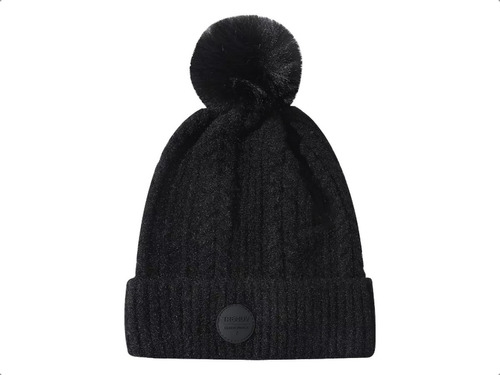 Gorro Trenza Lana Tejido Con Pompon Urbano Paseo Mujer Niñas