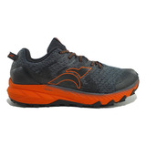 Zapatillas Maraton Modelo Raptor Trail - Negro Con Naranja